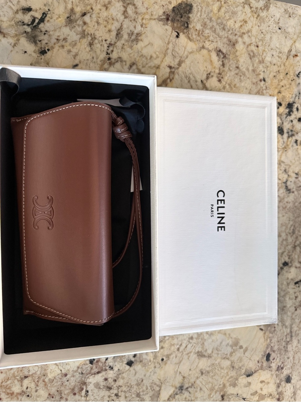 Celine Black Oval Acetate Sunglasses - Picture 7 of 7